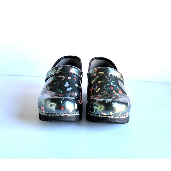 DANSKO LT Pro Clog Hero Patent Sz 38 7.5 8 Multicolor Nursing Medical Uniform - Picture 9 of 16